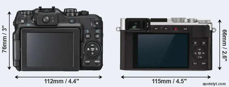 Comparison G12 or D-LUX 7 rear