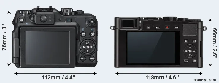 Comparison G12 or D-LUX Typ 109 rear