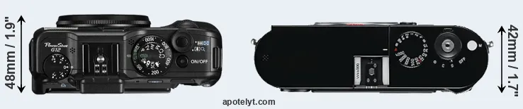 Compare G12 versus M Typ 240 top