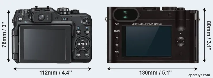 Comparison G12 or Q Typ 116 rear