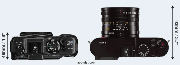 Compare G12 versus Q Typ 116 top