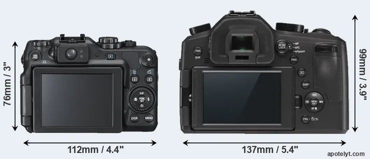 Comparison G12 or V-LUX Typ 114 rear