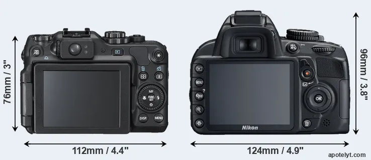 Comparison G12 or D3100 rear