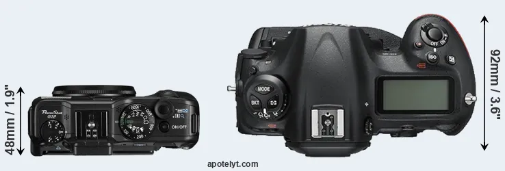 Compare G12 versus D5 top