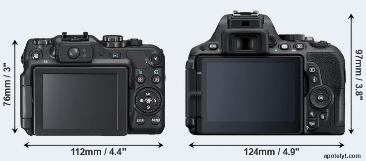 Comparison G12 or D5500 rear