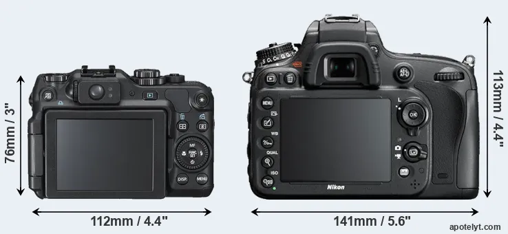 Comparison G12 or D610 rear