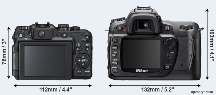 Comparison G12 or D80 rear