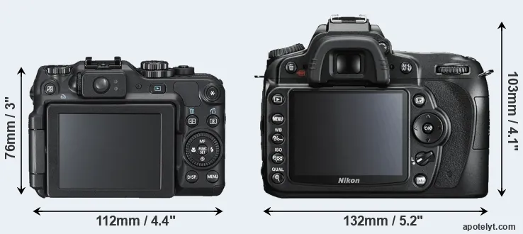 Comparison G12 or D90 rear