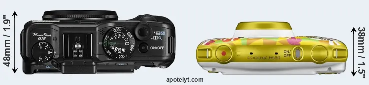 Compare G12 versus W150 top