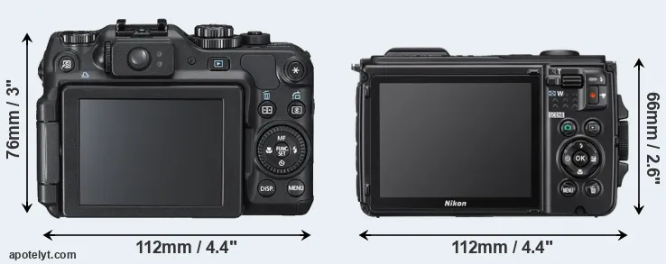 Comparison G12 or W300 rear