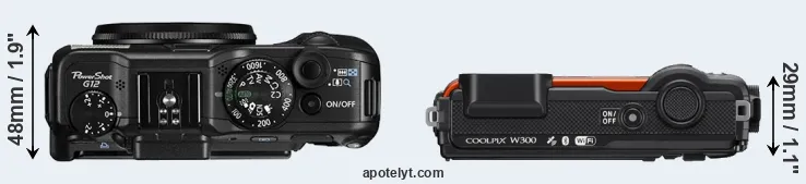 Compare G12 versus W300 top