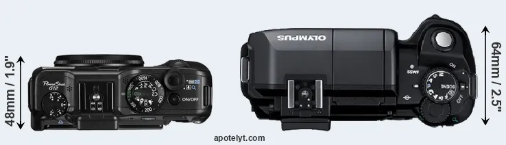 Compare G12 versus E-300 top