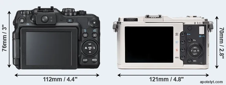 Comparison G12 or E-P1 rear