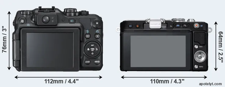 Comparison G12 or E-PL3 rear