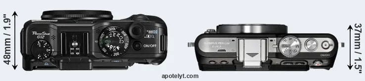 Compare G12 versus E-PL3 top
