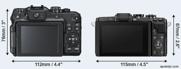 Comparison G12 or E-PL7 rear