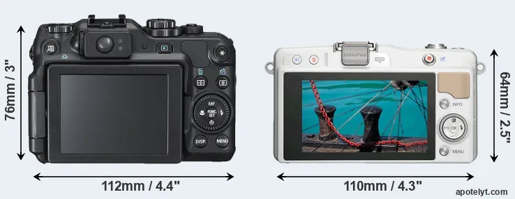 Comparison G12 or E-PM2 rear