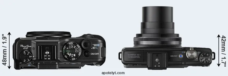 Compare G12 versus XZ-1 top