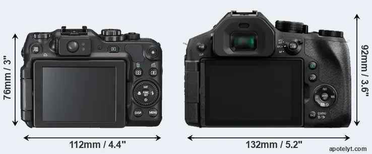 Comparison G12 or FZ300 rear