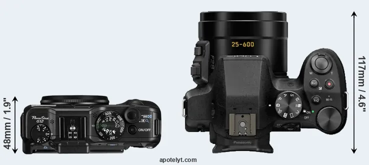 Compare G12 versus FZ300 top