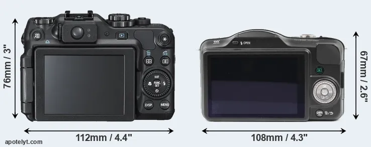 Comparison G12 or GF3 rear