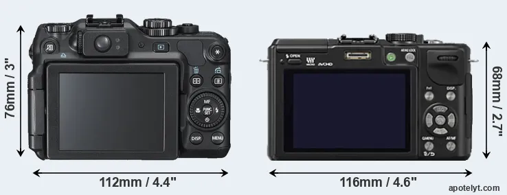 Comparison G12 or GX1 rear