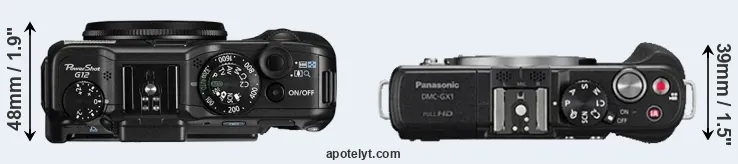 Compare G12 versus GX1 top