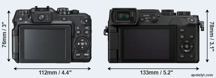 Comparison G12 or GX8 rear
