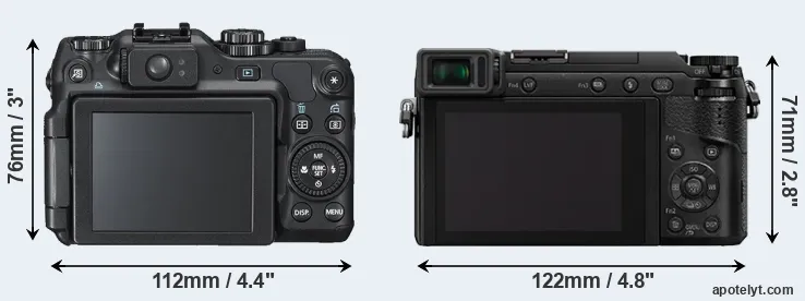 Comparison G12 or GX85 rear