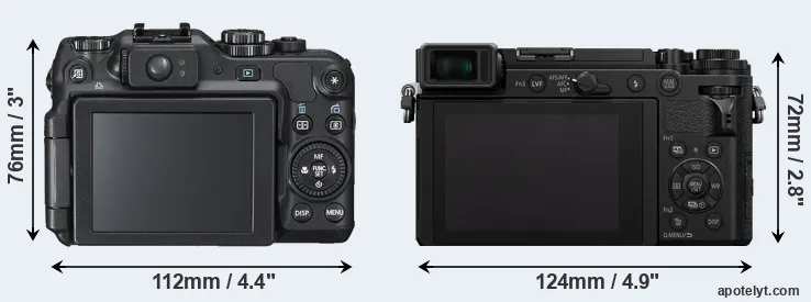 Comparison G12 or GX9 rear