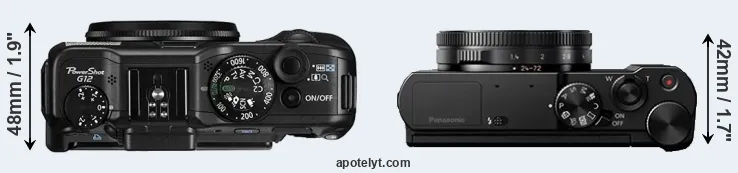 Compare G12 versus LX15 top
