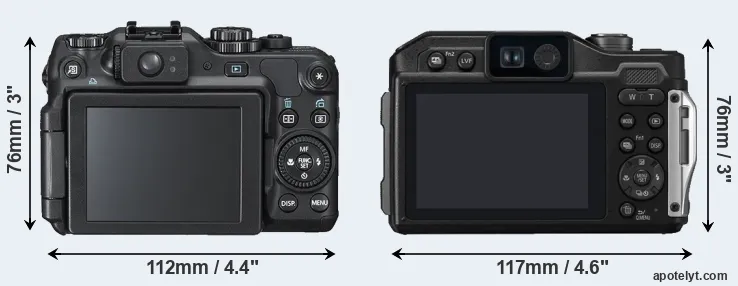 Comparison G12 or TS7 rear