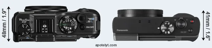 Compare G12 versus TZ90 top