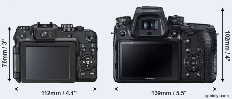 Comparison G12 or NX1 rear