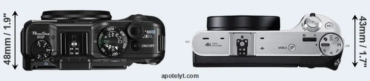 Compare G12 versus NX500 top