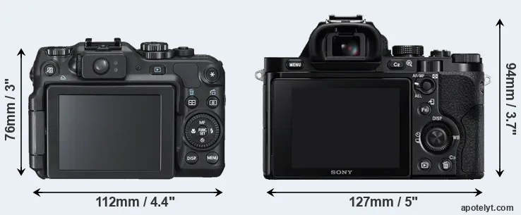 Comparison G12 or A7R rear