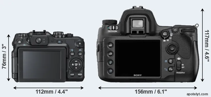 Comparison G12 or A850 rear