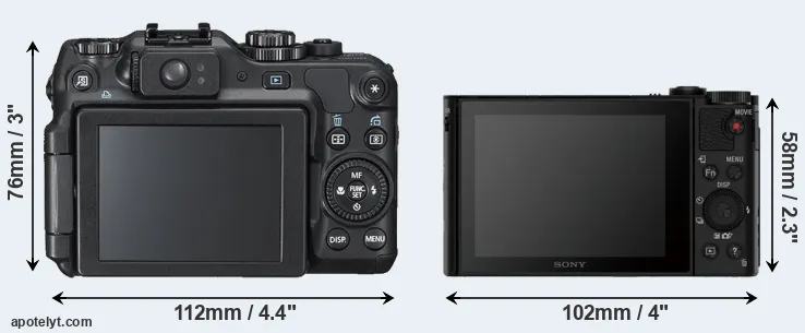 Comparison G12 or HX90V rear