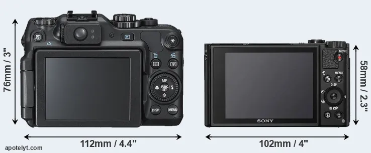 Comparison G12 or HX99 rear
