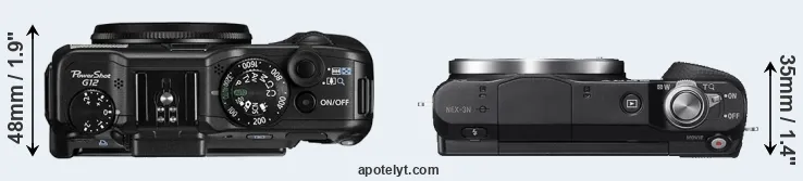 Compare G12 versus NEX-3N top