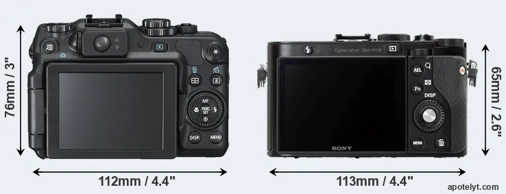 Comparison G12 or RX1R rear