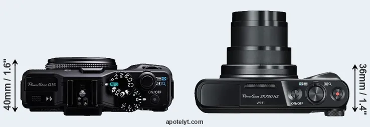 Compare G15 versus SX720 top