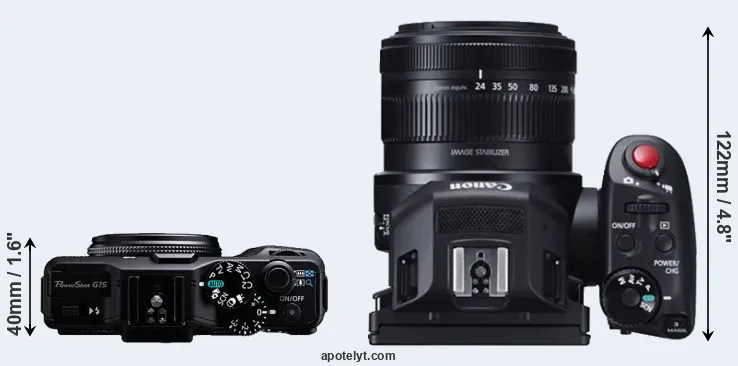Compare G15 versus XC10 top