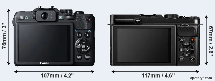 Comparison G15 or X-A1 rear