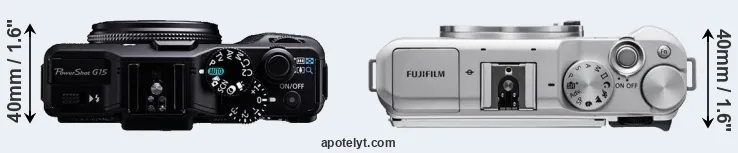 Compare G15 versus X-A5 top
