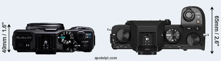 Compare G15 versus X-S10 top