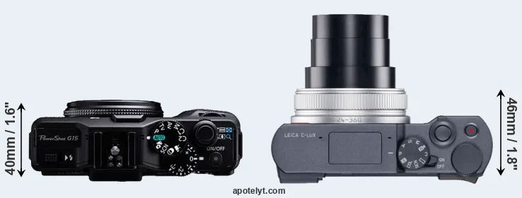 Compare G15 versus C-LUX top
