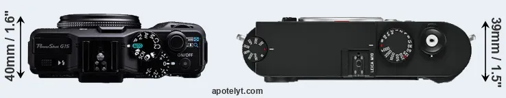 Compare G15 versus M10 top