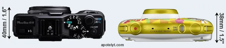 Compare G15 versus W150 top