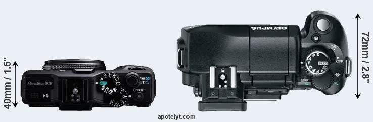 Compare G15 versus E-330 top